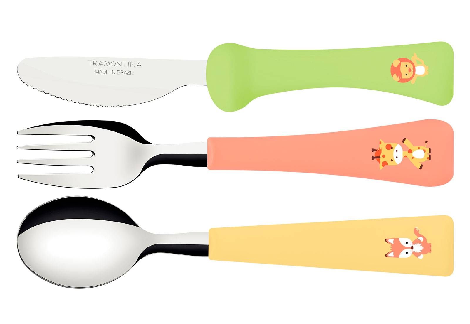 JOGO DE TALHERES INFANTIL 3 PÇS BABY FRIENDS - TRAMONTINA