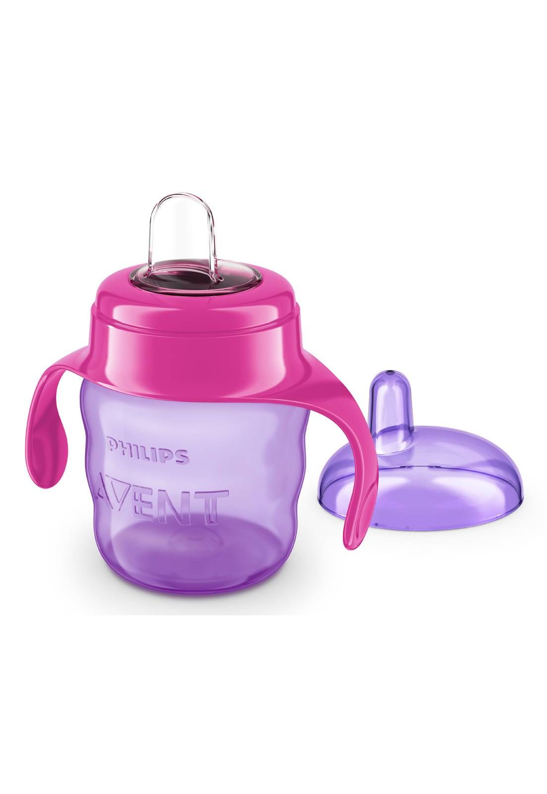 COPO TRANSIÇÃO EASY SIP C\/ BICO SILICONE 200ml - 0% BPA - 6m+ - MENINA - PHILIPS AVENT