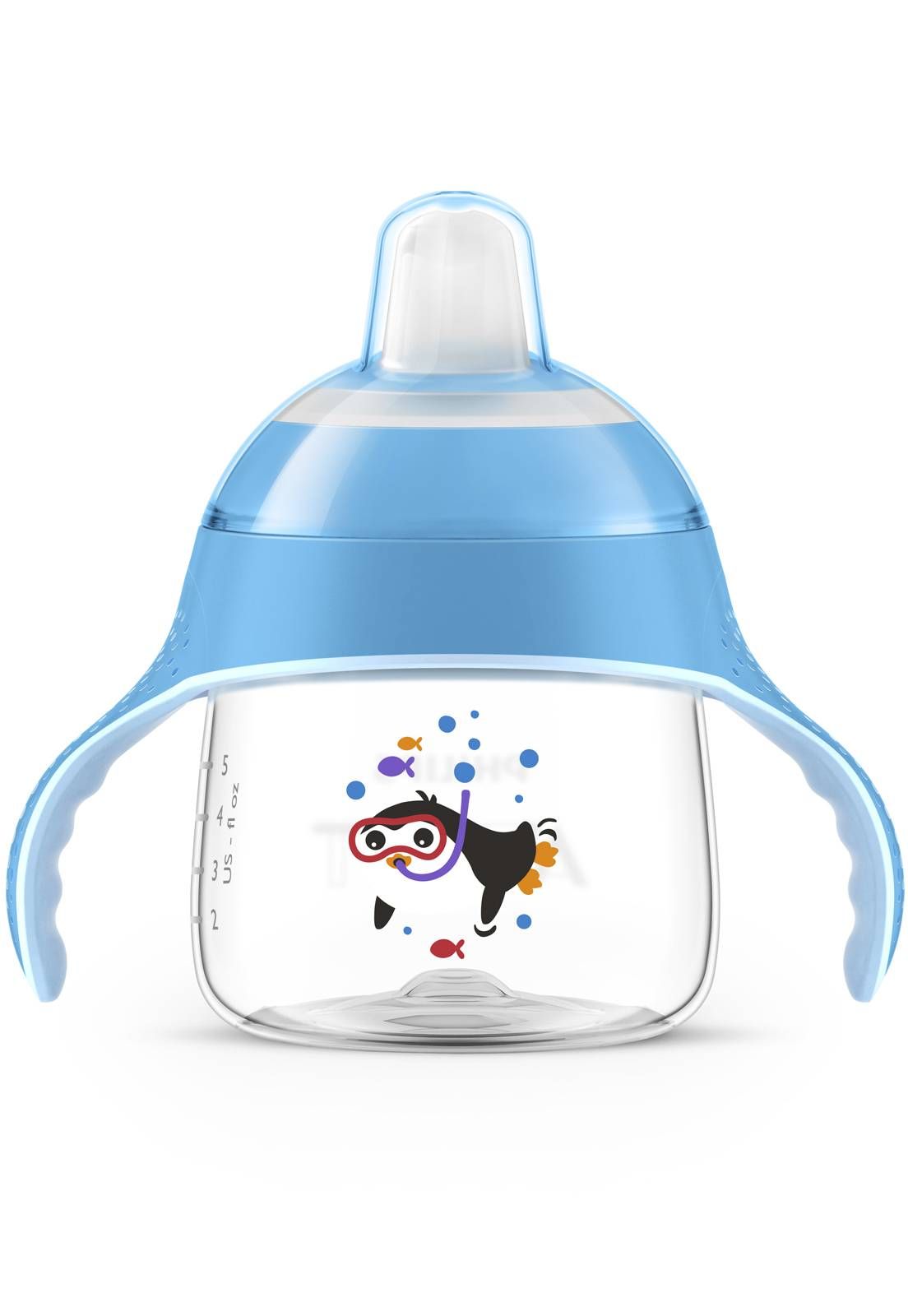 COPO PINGUIM AVENT DE TREINAMENTO 200ml - 0% BPA - 6m+ - AZUL - PHILIPS AVENT