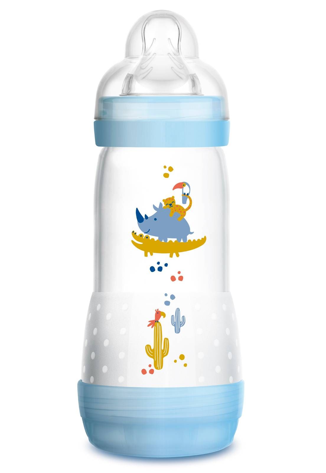 MAMADEIRA MAM 320ml EASY START - FIRST BOTTLE - ANTI-CÓLICA AUTO ESTERILIZAVEL - AZUL - MAM