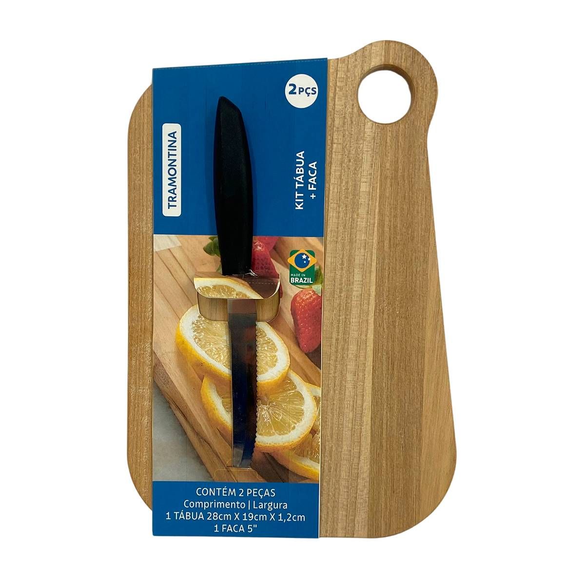 KIT TABUA E FACA LEGUMES PLENUS 2 PÇS