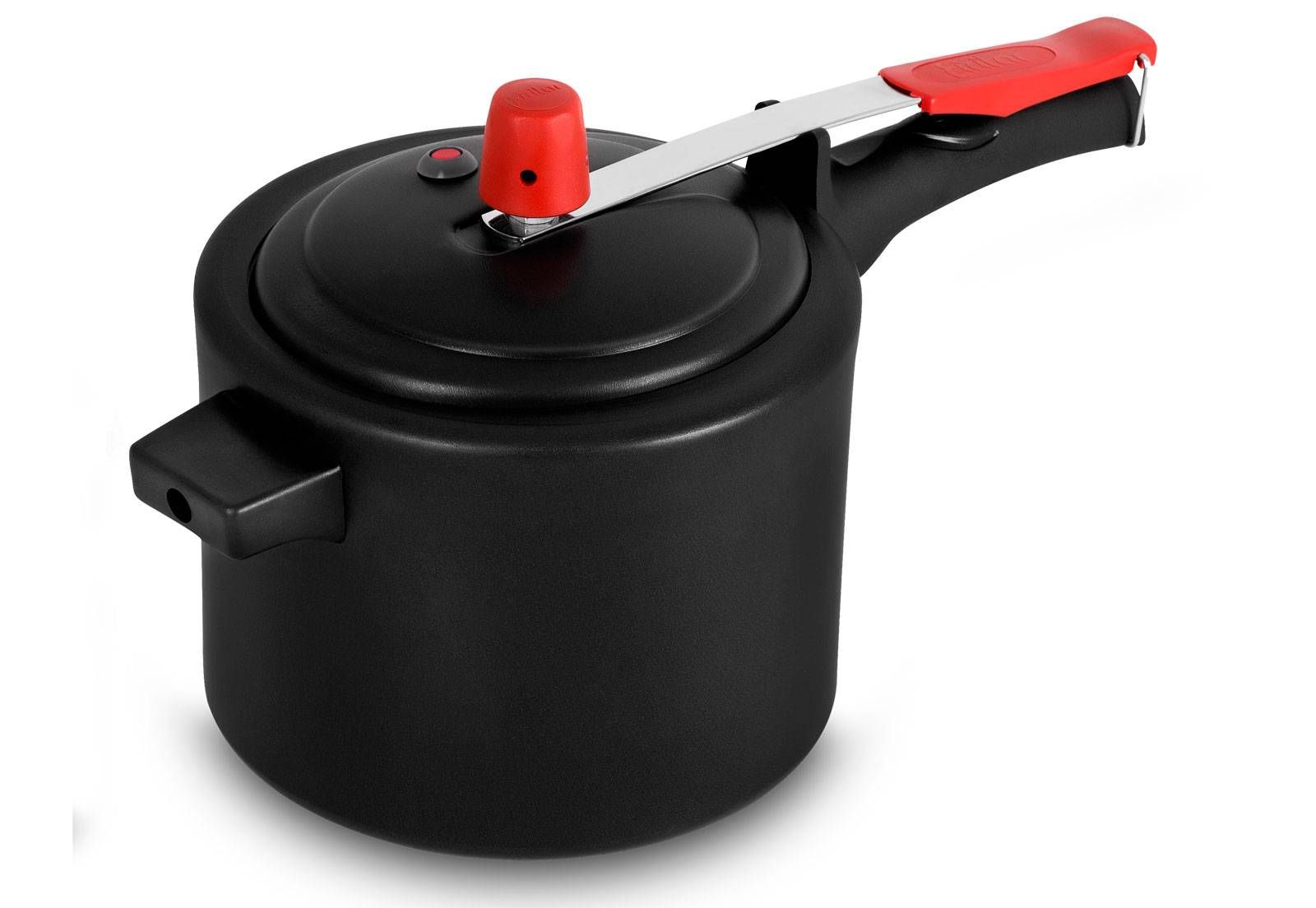 PANELA DE PRESSÃO 4,5 LITROS ANTIADERENTE GRANDE PRETA