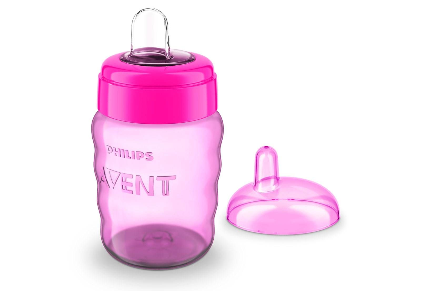 COPO TRANSIÇÃO EASY SIP C\/ BICO SILICONE 260ml - 0% BPA - 9m+ - MENINA - PHILIPS AVENT