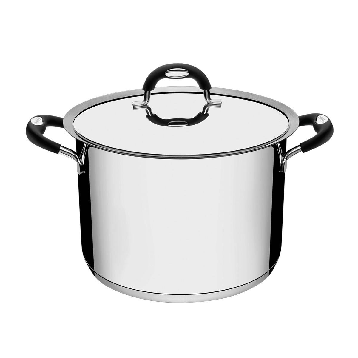 CALDEIRÃO TRAMONTINA DUO SILICONE EM AÇO INOX FUNDO TRIPLO COM TAMPA E ALÇAS EM SILICONE 20CM 4