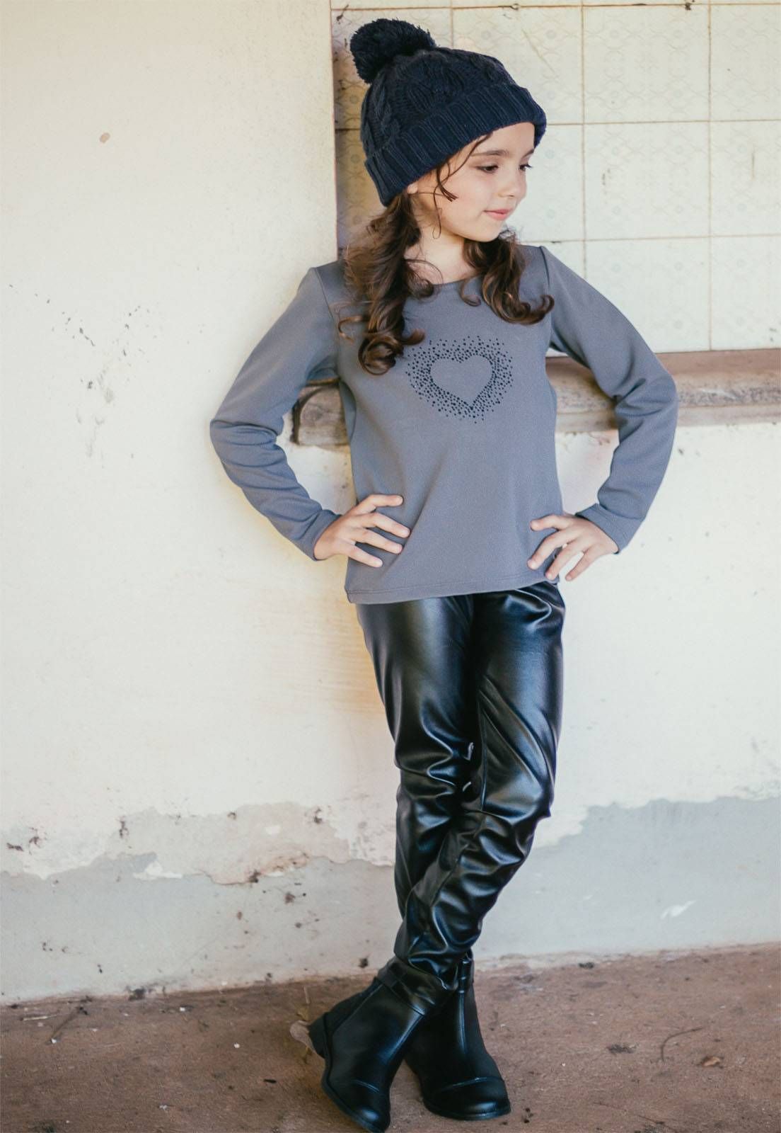 Conjunto Infantil Feminino Inverno GAN-K Calça + Blusa