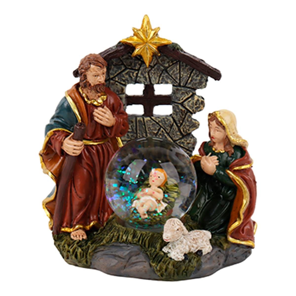 GLOBO NATAL POLIR SAG FAMIL 11X6,5X12CM