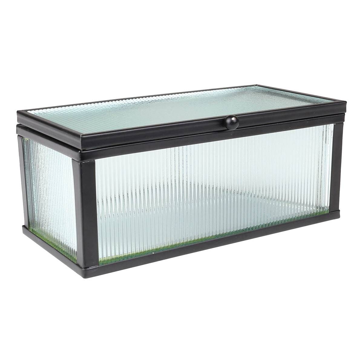 CAIXA DECORATIVA VIDRO 10X5X3,5CM