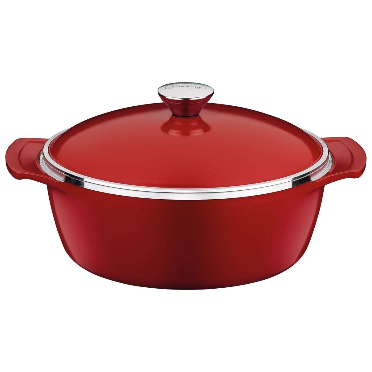 PANELA ANTIADERENTE GRANDE INDUCAO COM TAMPA TRAMONTINA LYON 30CM 6,8L