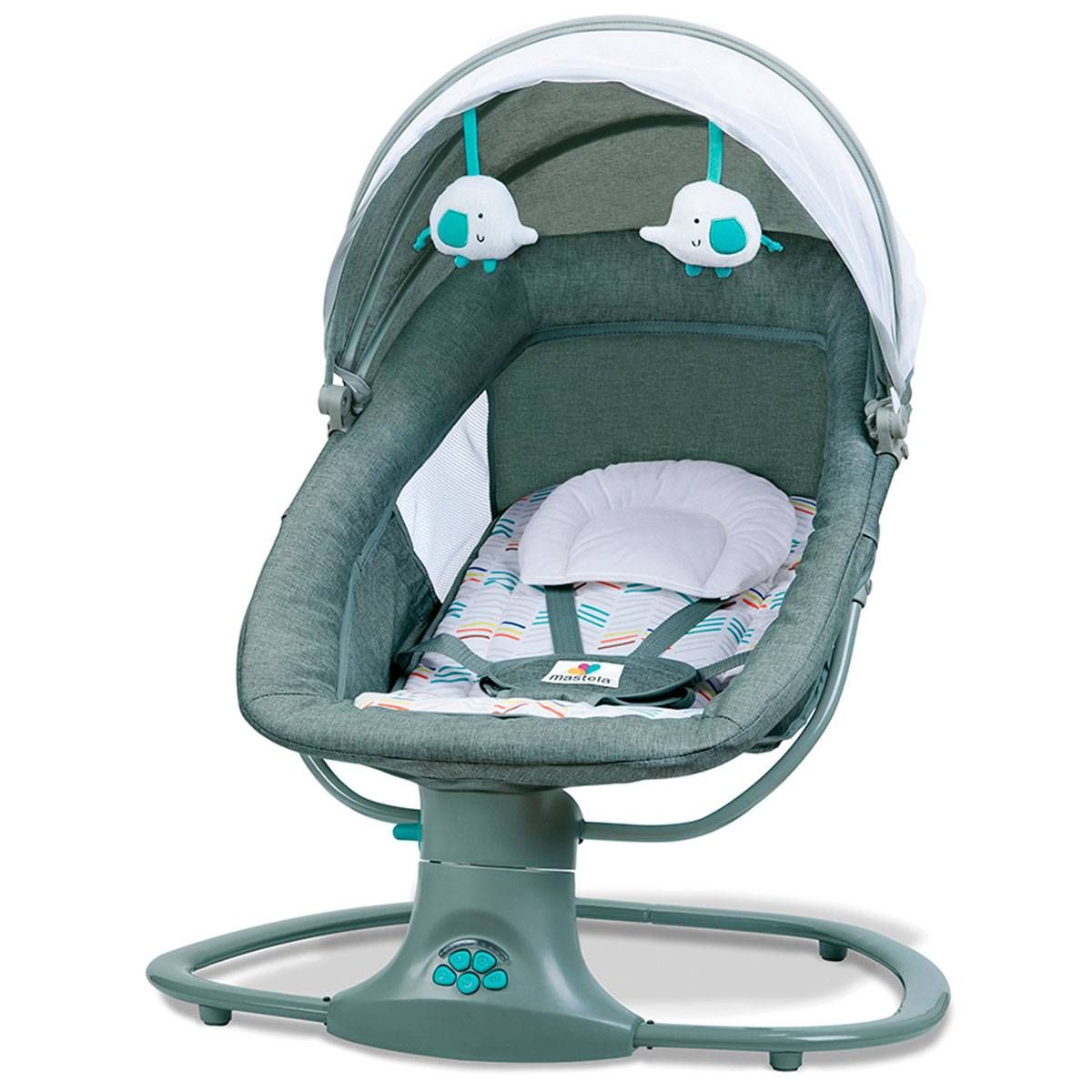 CADEIRA TECHNO VERDE COM BALANÇO AUTOMÁTICO COM TIMER E MÚSICA  - ATÉ 18 KG