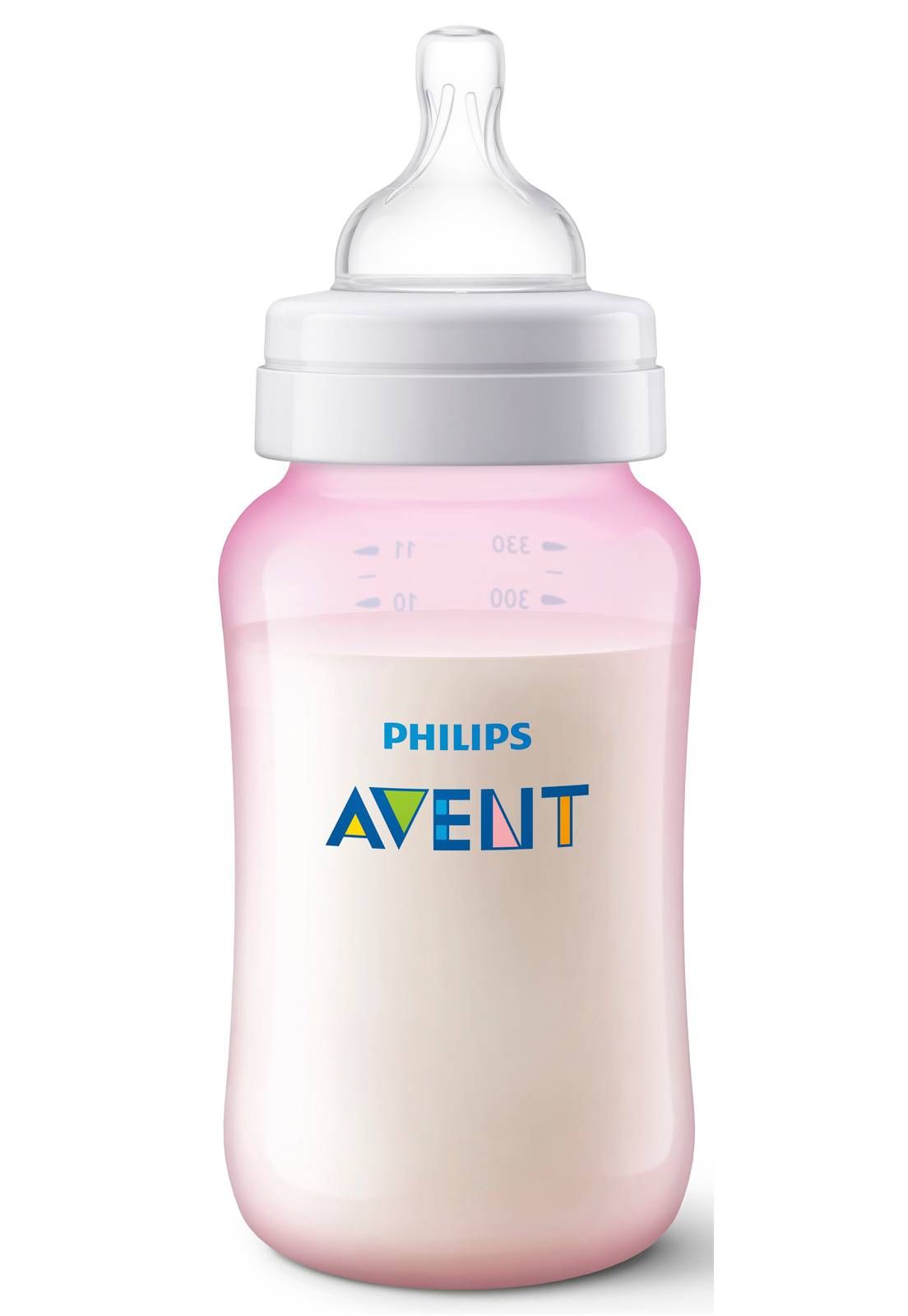 MAMADEIRA AVENT CLÁSSICA ANTI-CÓLICA 330ml - 0% BPA - ROSA - PHILIPS AVENT