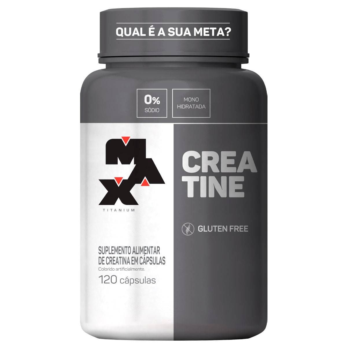 CREATINA MAX TITANIUM PURA POTE 120 CAPSULAS SUPLEMENTO