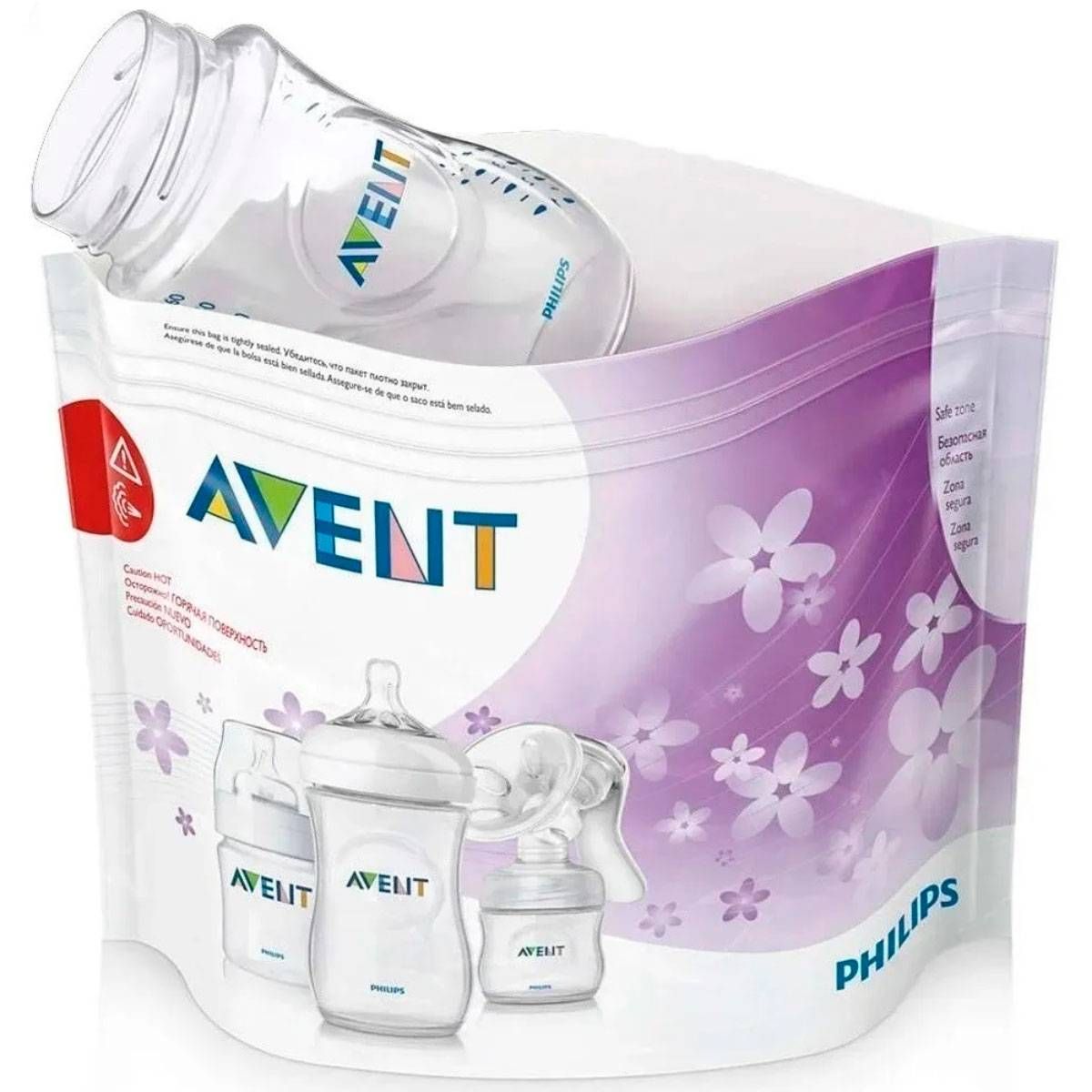 SACO ESTERILIZADOR DE MAMADEIRAS PARA MICROONDAS-5 UNID. PHILIPS AVENT