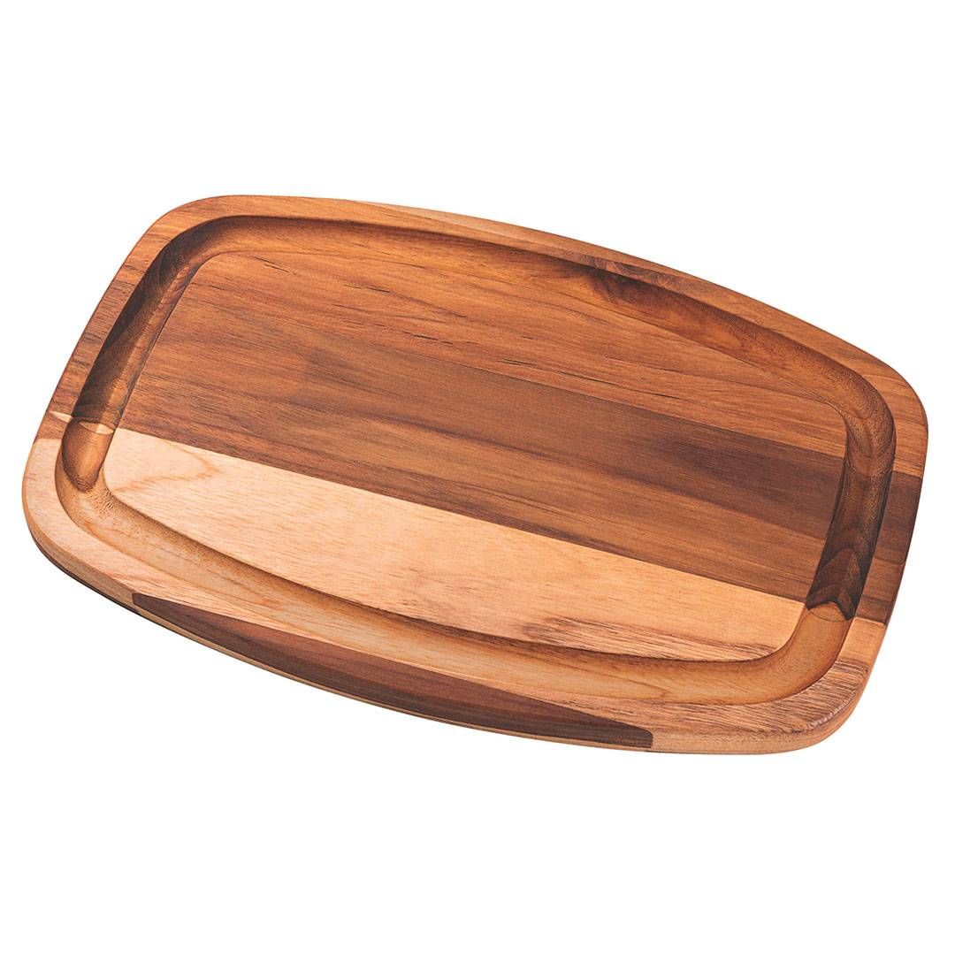 TÁBUA RETANGULAR TRAMONITNA ORGANIC EM TECA 35 CM