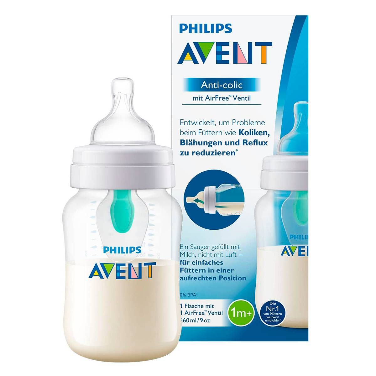 MAMADEIRA ANTI-COLICA C/ ACESSORIO AIRFREE 260ML