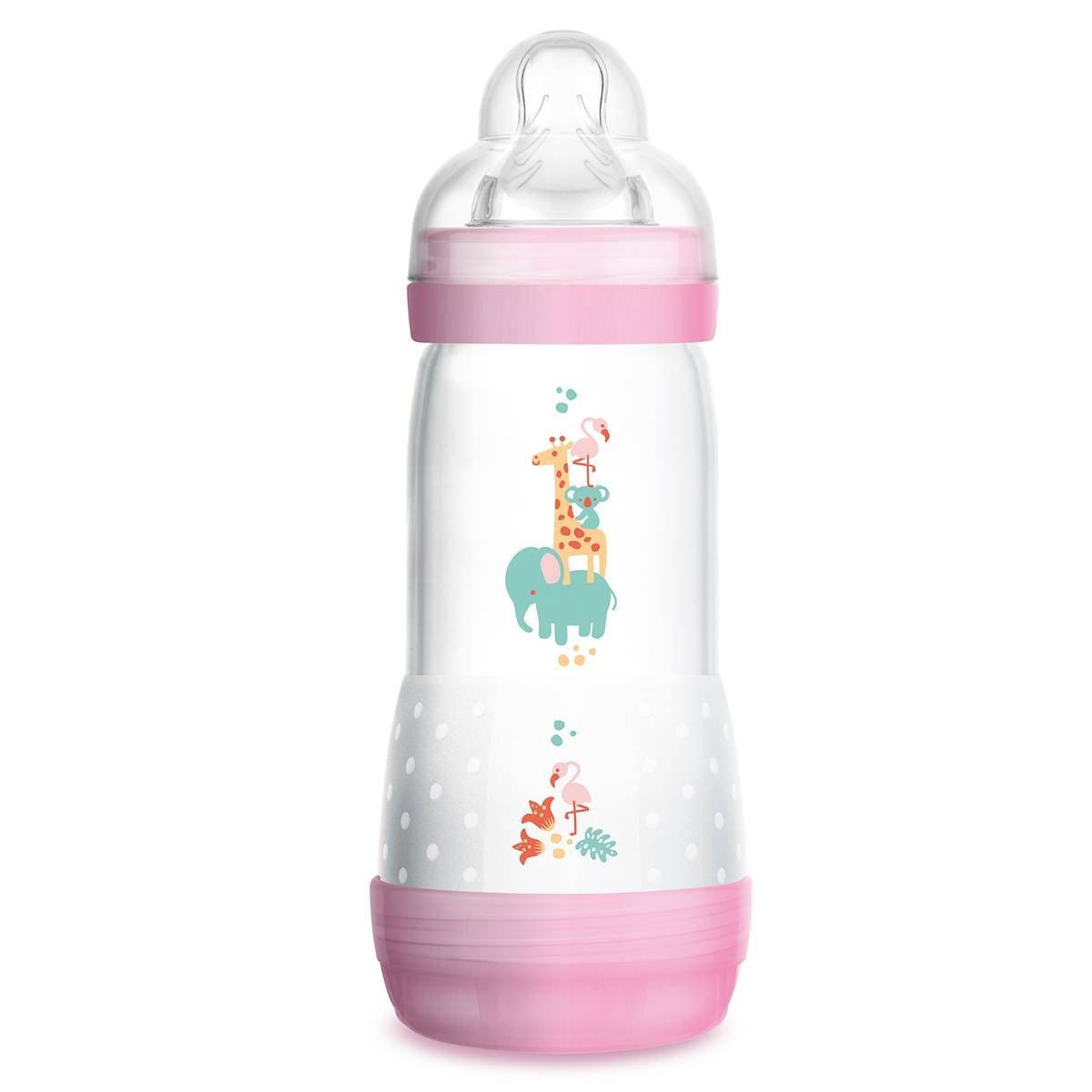 MAMADEIRA MAM 320ml EASY START - FIRST BOTTLE - ANTI-CÓLICA  AUTO ESTERILIZAVEL - ROSA - MAM