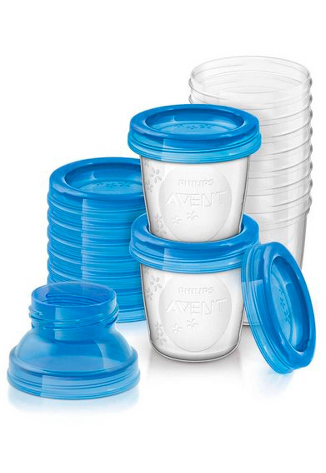 KIT COM 10 POTES PARA ARMAZENAMENTO DE LEITE MATERNO 180ML - PHILIPS AVENT