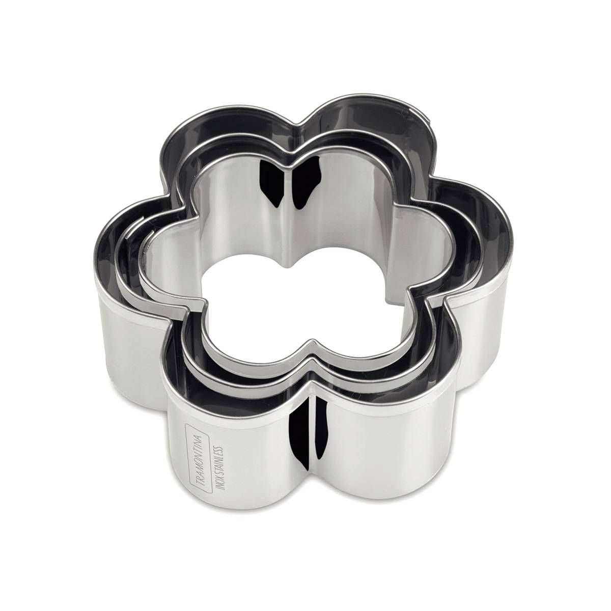 JOGO CORTADORES DE BISCOITOS 3 PÇS LAPASTICCERIA FLOR