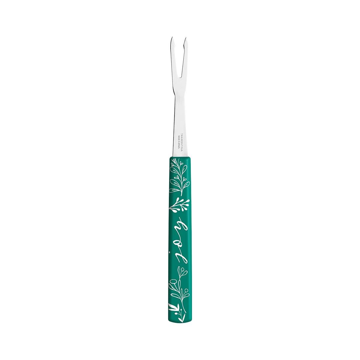 GARFO PARA PETISCO INOX VERDE