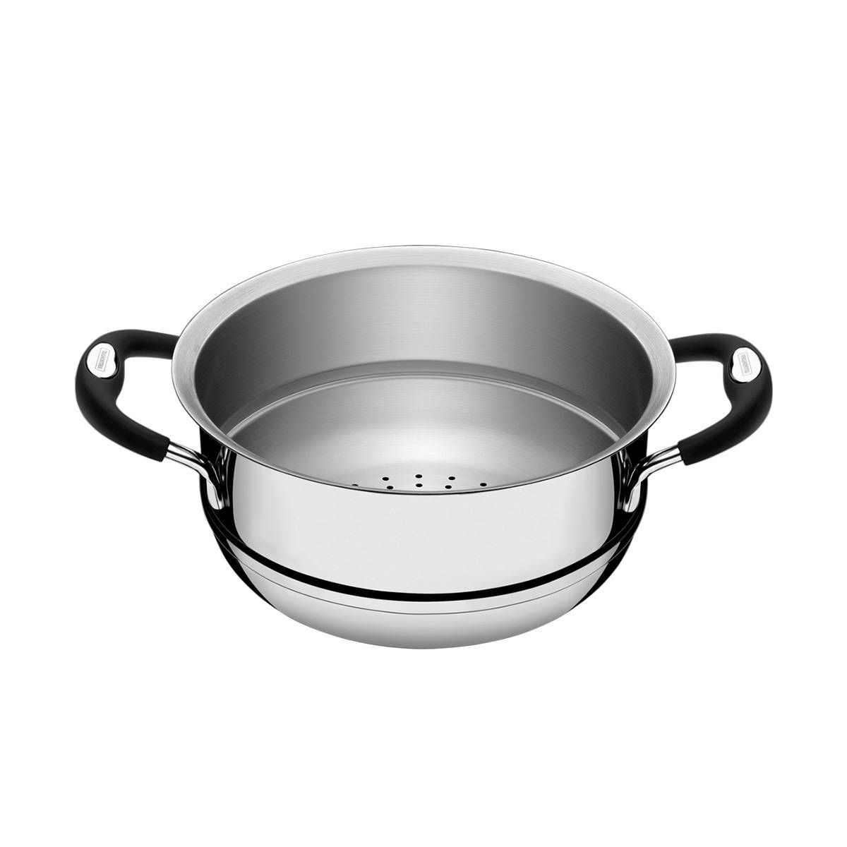 COZI-VAPORE TRAMONTINA DUO SILICONE EM AÇO INOX COM ALÇAS EM SILICONE 20CM 3,1L