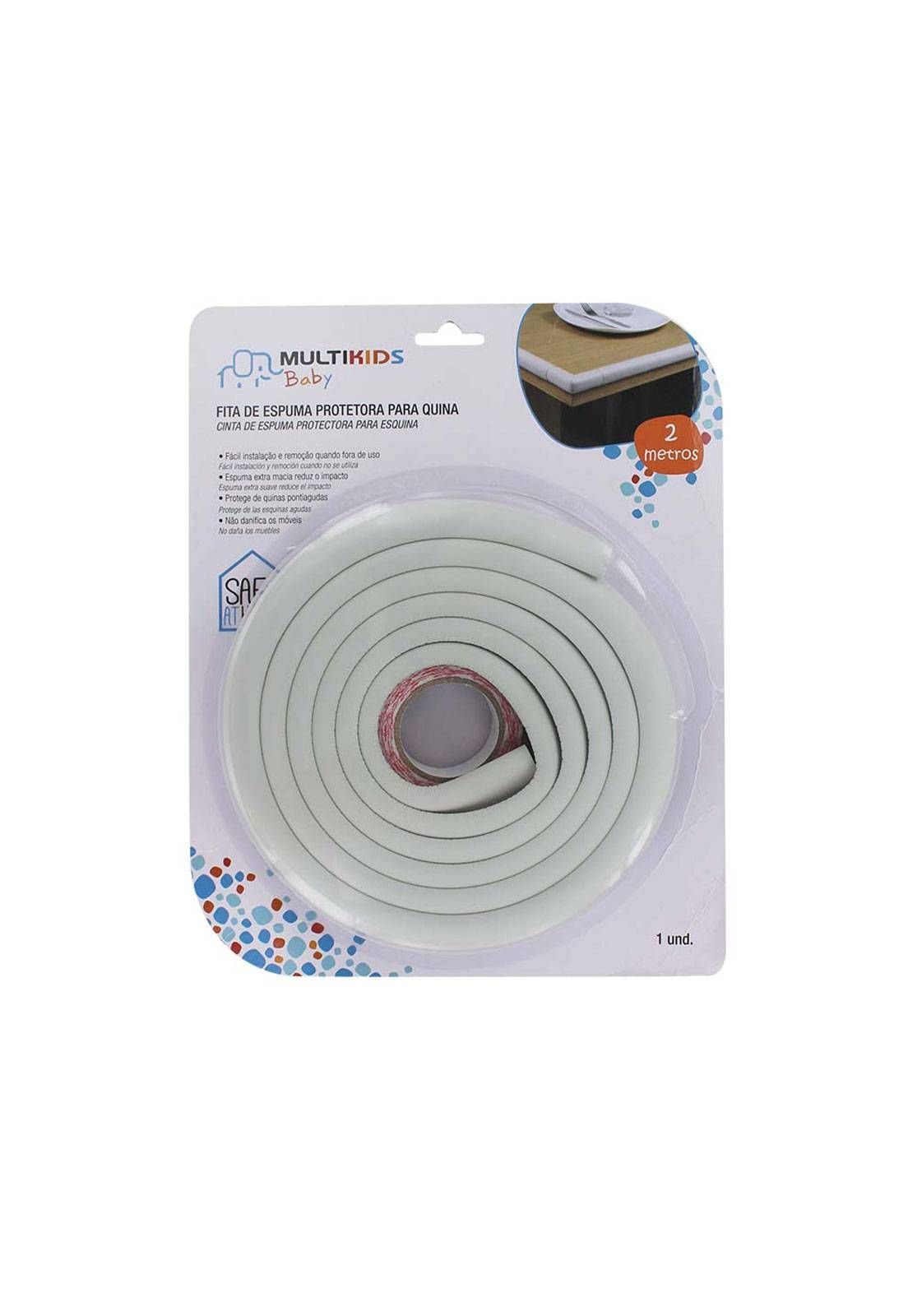 PROTETOR QUINA DE MESA FITA MACIA BEBÊ SEGURANÇA MULTIKIDS - BB254