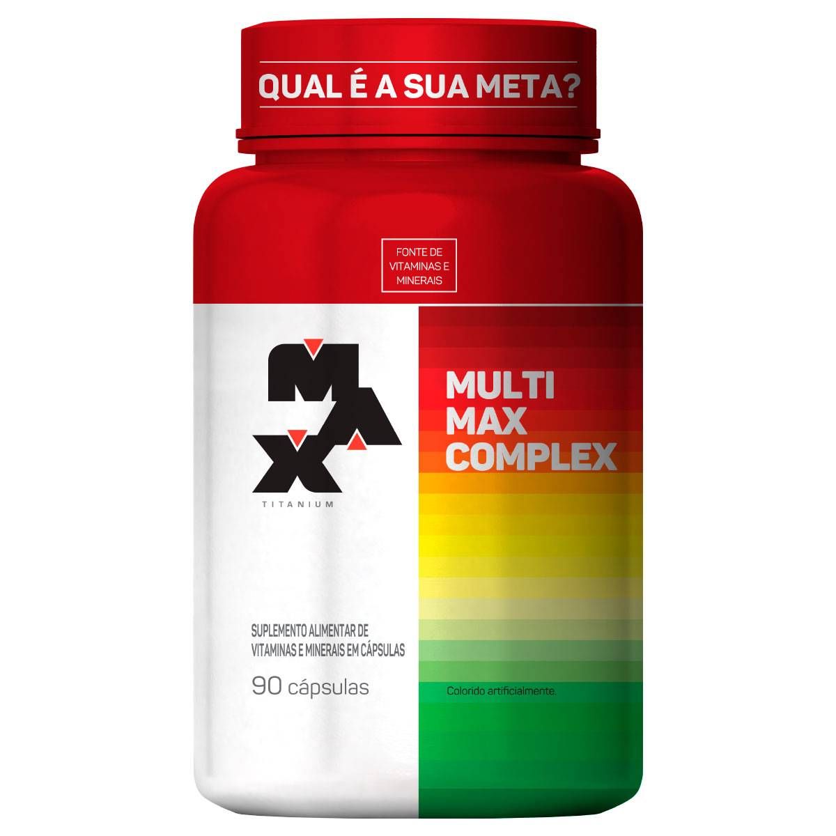 MULTIVITAMINICO MULTIMAX COMPLEX 90 CAPS MAX TITANIUM VITAMINAS E SAIS MINERAIS