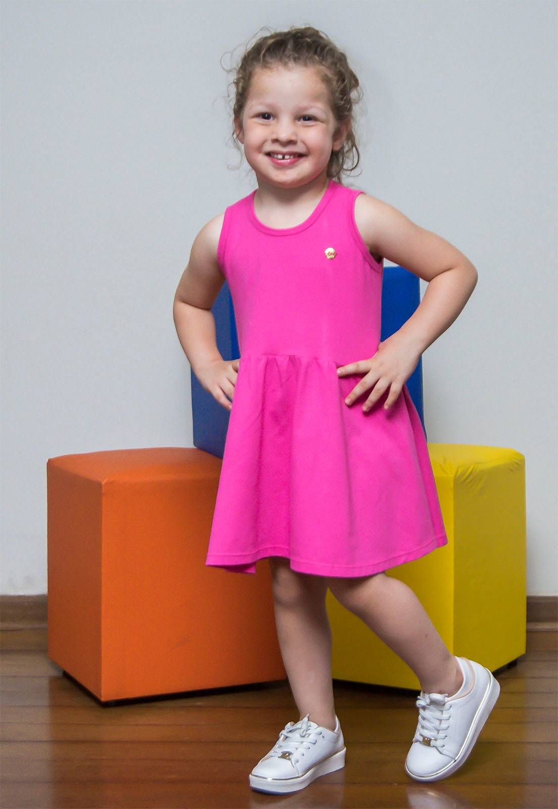 Vestido Infantil GAN-K Aberto Nas Costas Cor:Cíano;Tamanho:8;Modelo:GKVE01