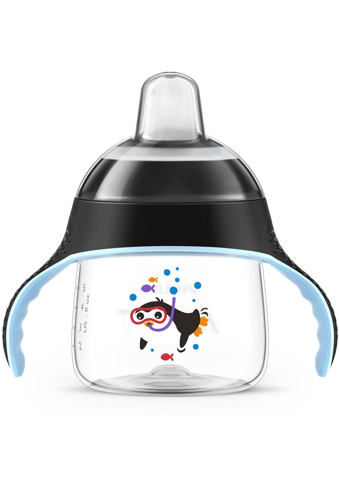 COPO PINGUIM AVENT DE TREINAMENTO 200ml - 0% BPA - 6m+ - PRETO - PHILIPS AVENT