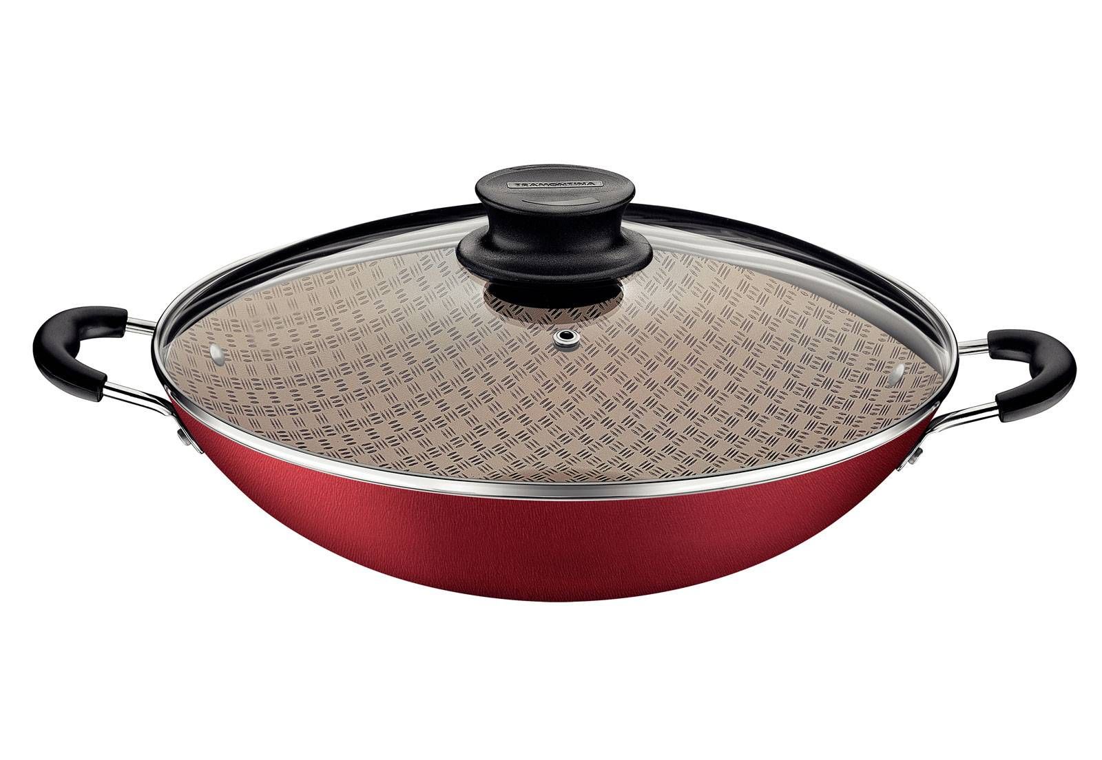 PANELA WOK ANTIADERENTE 4,4L COM TAMPA PARIS - TRAMONTINA