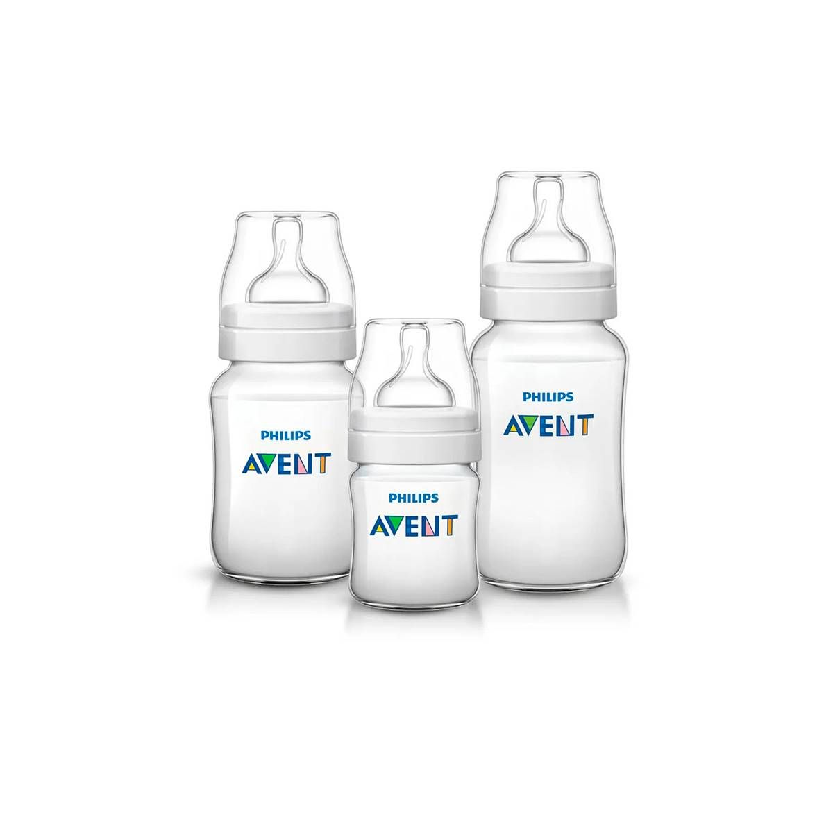 MAMADEIRA PHILIPS AVENT C/ 3 125/260/330ML CLASSIC TRANSPARENTE