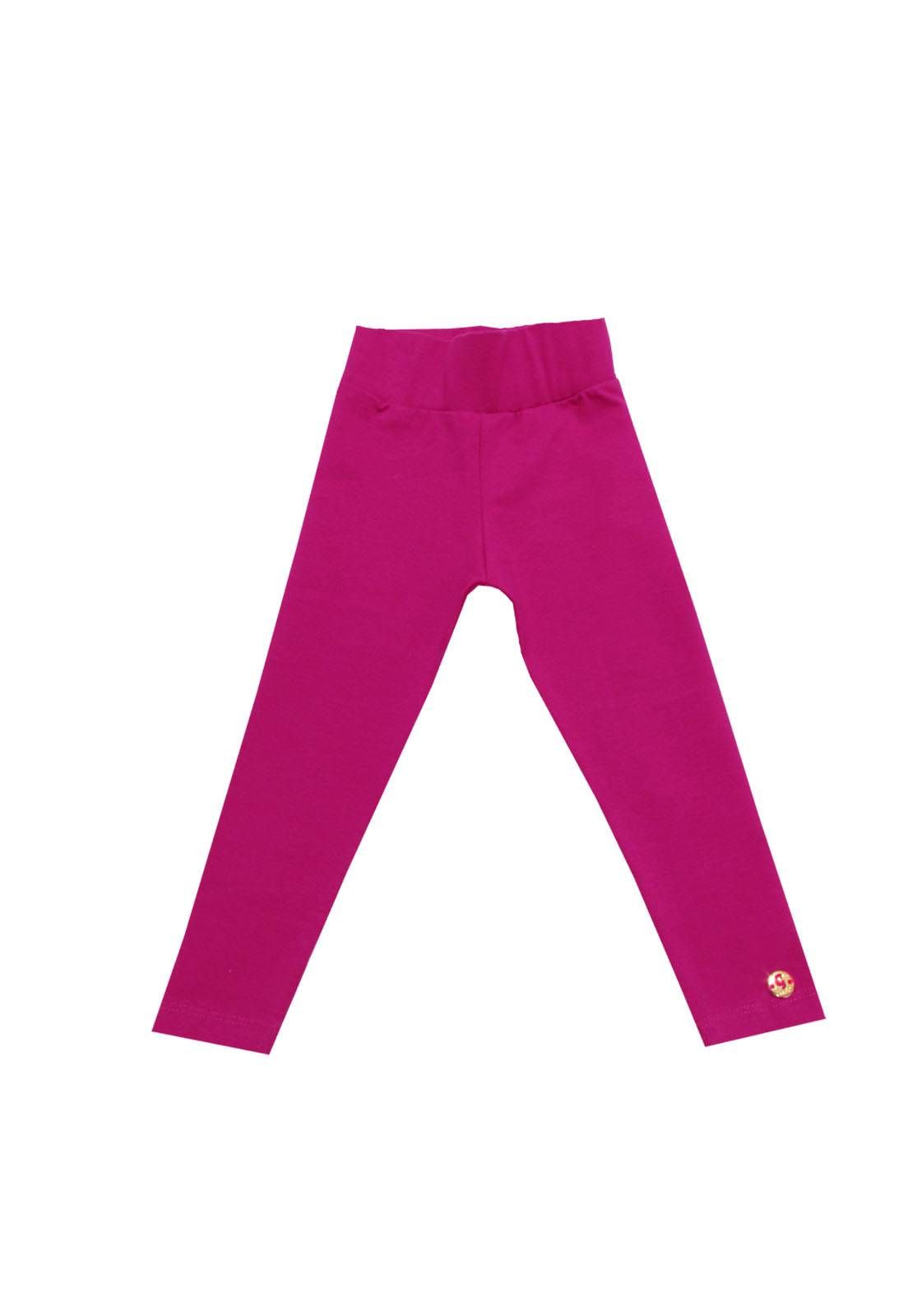Legging Infantil Feminina GAN-K Básica - Pink Cor: Pink; Tamanho: 8;Modelo:GKCAL04F