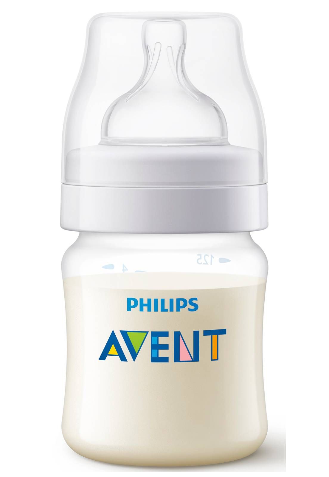 MAMADEIRA AVENT CLÁSSICA ANTI-CÓLICA 125ml - 0% BPA - TRANSP. - PHILIPS AVENT