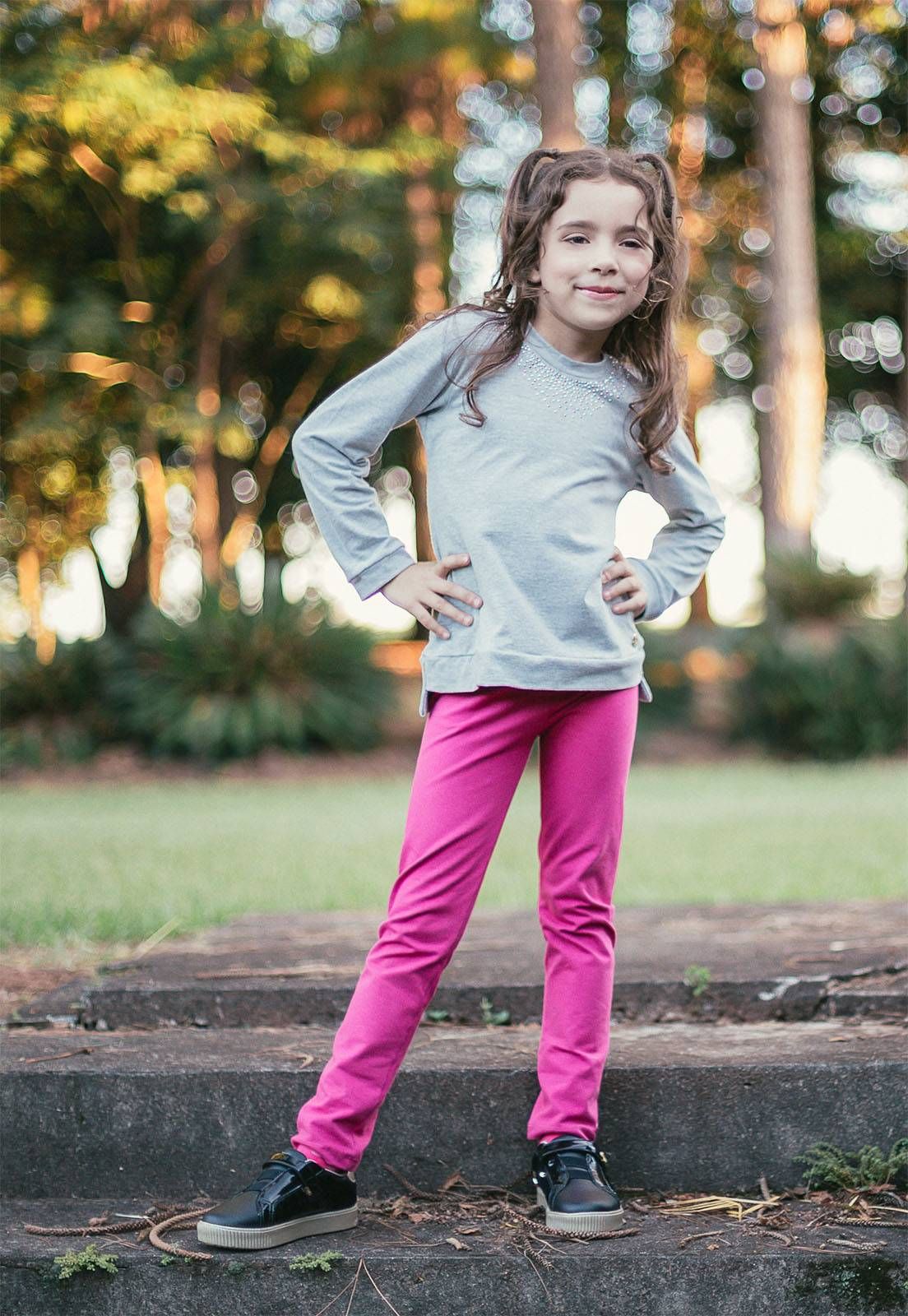 Conjunto Infantil Feminino Inverno GAN-K Calça + Blusa