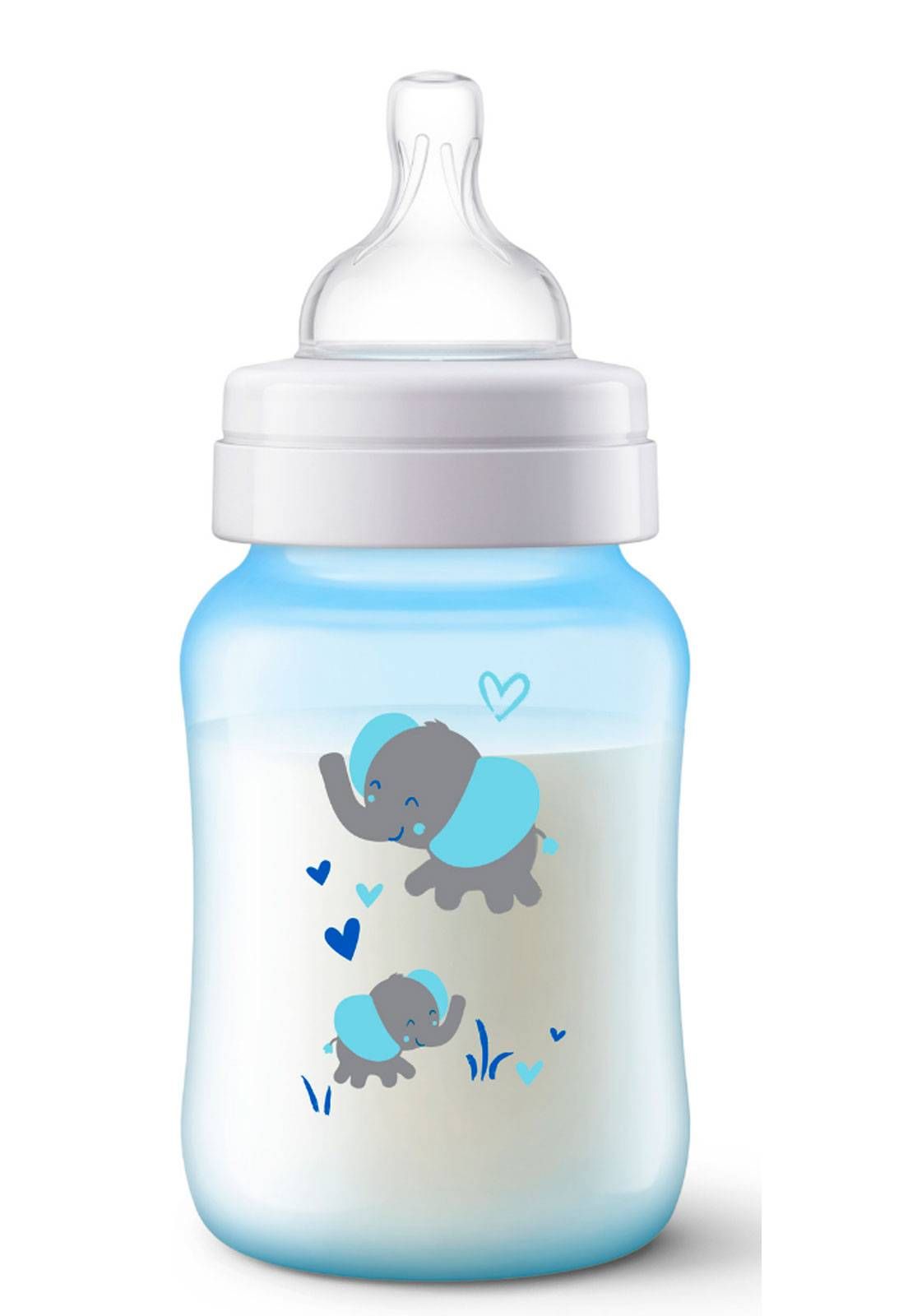 MAMADEIRA AVENT 260ml CLÁSSICA ANTI COLICA  MENINO ELEFANTE