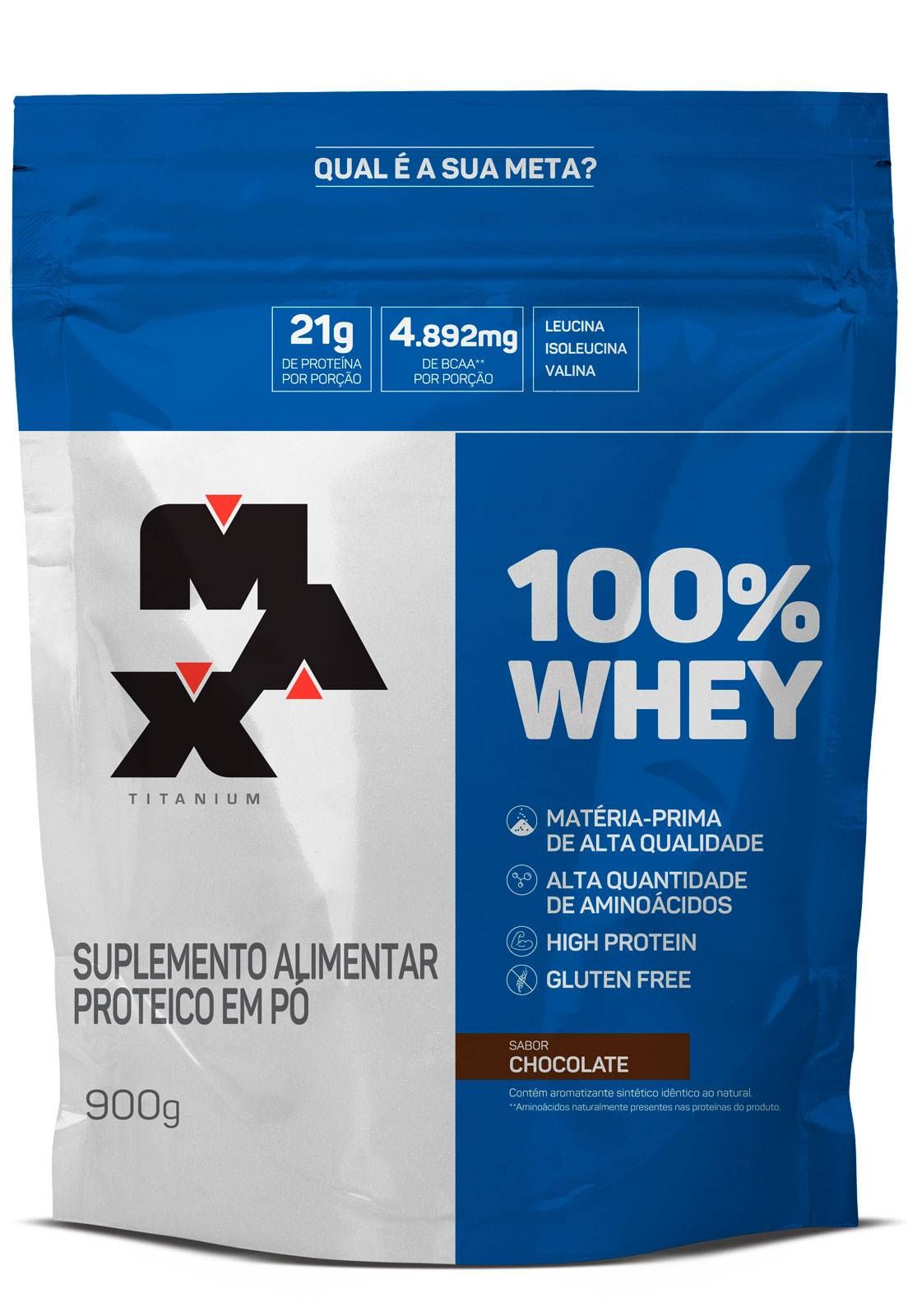 100% WHEY PROTEIN CONCENTR CHOCOLATE REFIL 900g-MAX TITANIUM