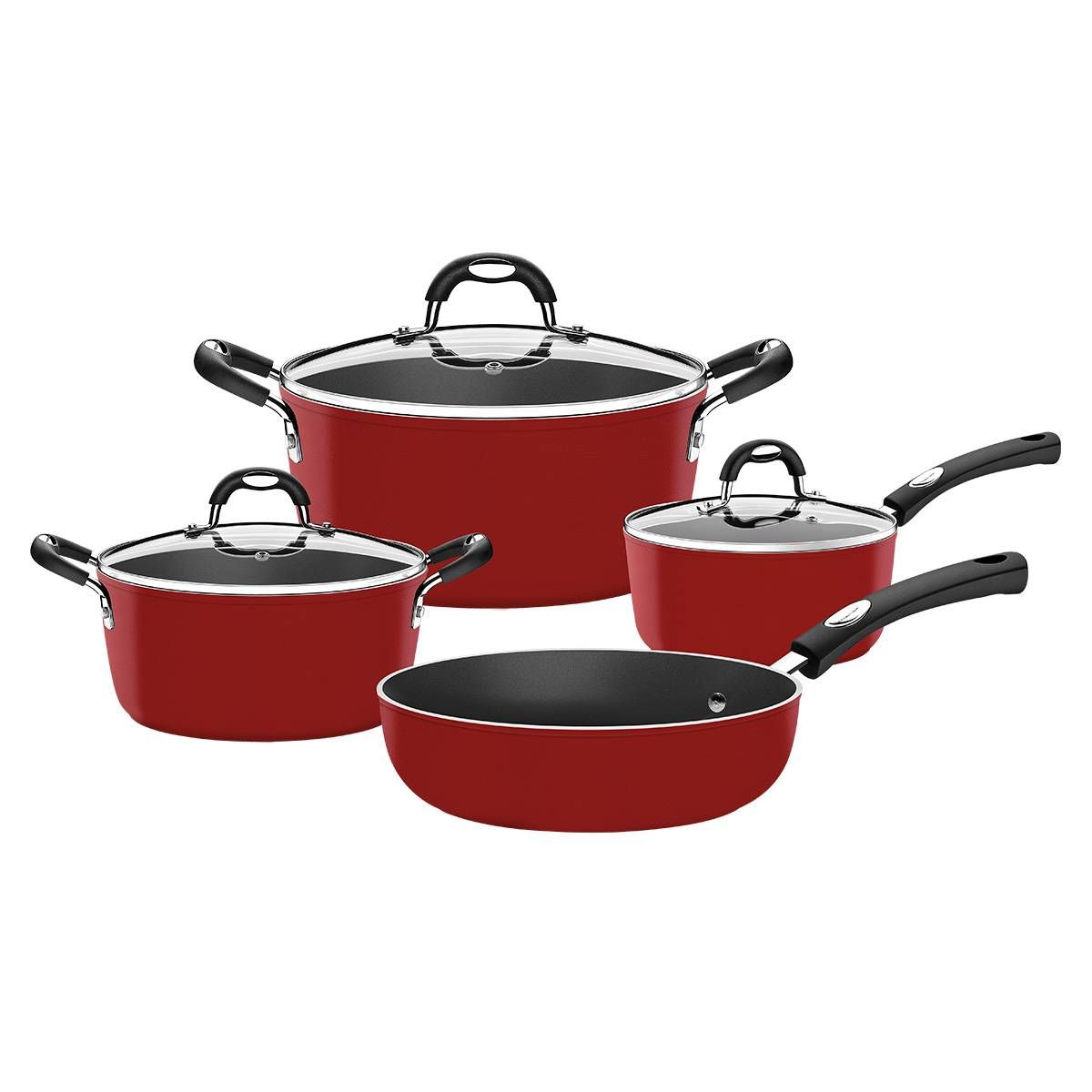 JOGO DE PANELAS TRAMONTINA MÔNACO INDUCTION EM ALUMINIO COM REVESTIMENTO INTERNO ANTIADERENTE STARFLON PREMIUM E EXTERNO