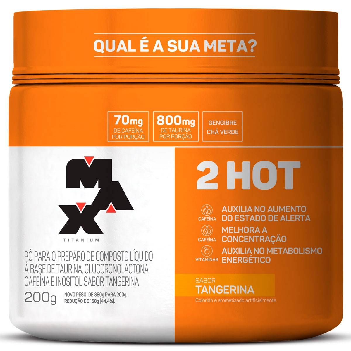 TERMOGENICO 2 HOT EMAGRECEDOR SECA BARRIGA 200G MAX TITANIUM
