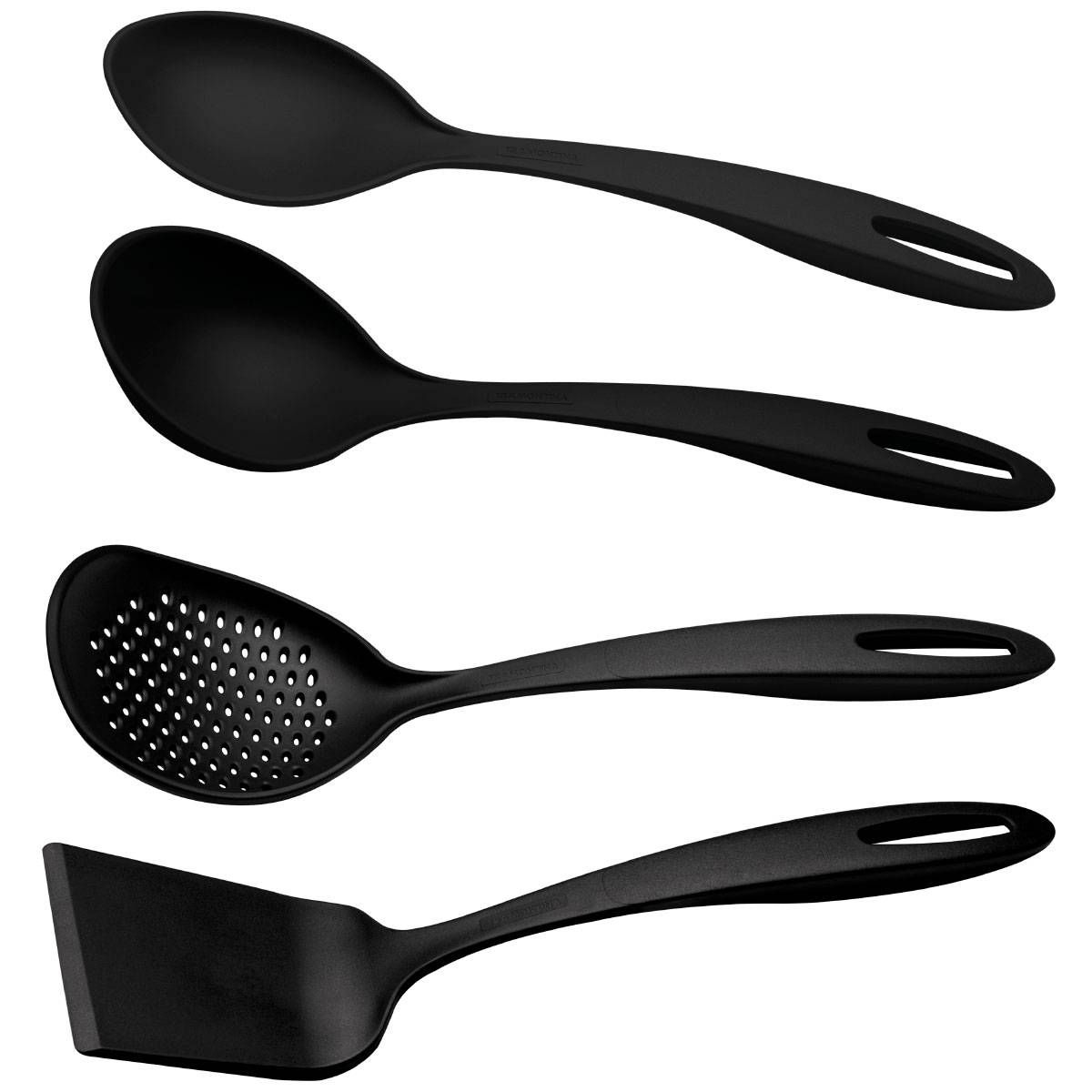 JOGO KIT UTENSILIOS COZINHA COLHER CONCHA TRAMONTINA 4 PÇS