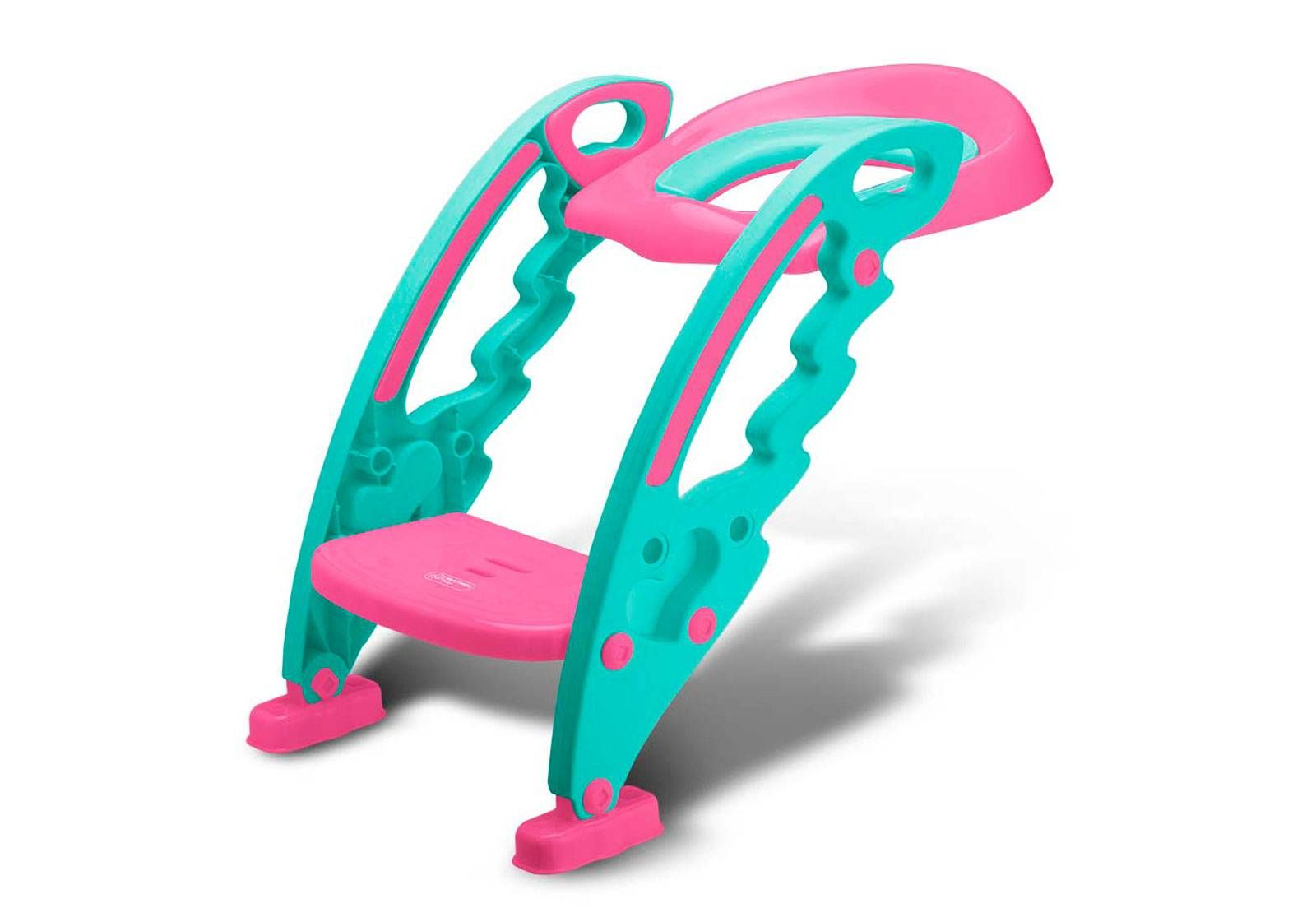 TRONINHO INFANTIL COM ESCADA  REDUTOR ROSA MULTIKIDS-BB052
