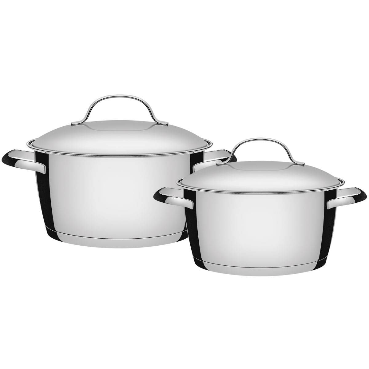 PANELA FOGÃO INDUÇÃO TRAMONTINA INOX JOGO FUNDO TRIPLO 2 PÇS