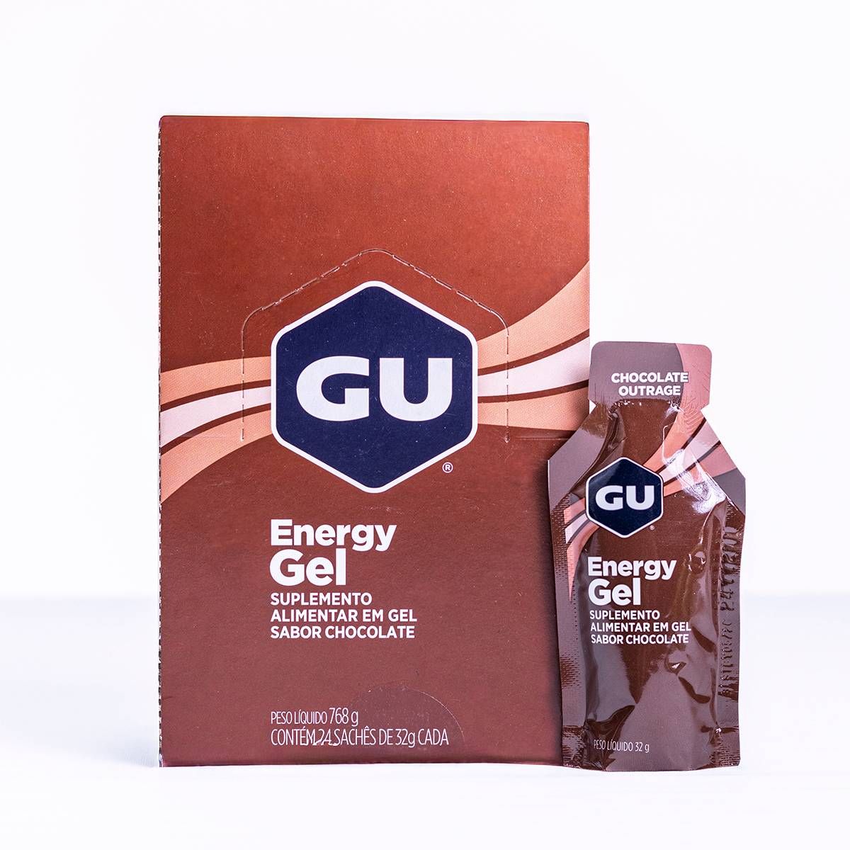 GU ENERGY GEL CHOCOLATE CX COM 24 SACHES