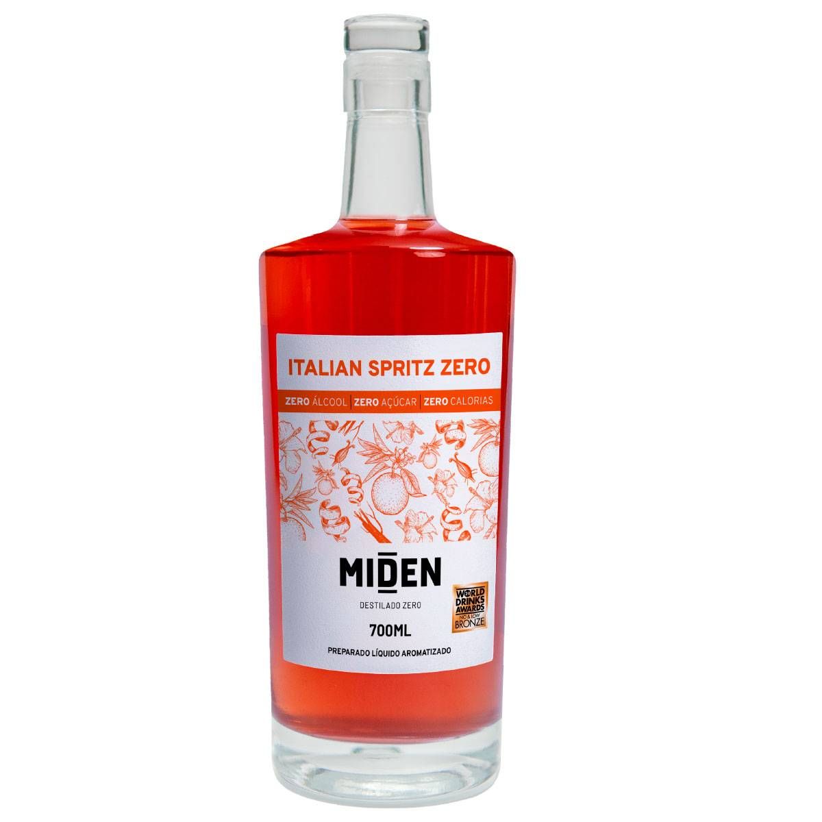 BEBIDA ZERO ALCOOL MIDEN ITALIAN SPRITZ ZERO CALORIAS 700ML