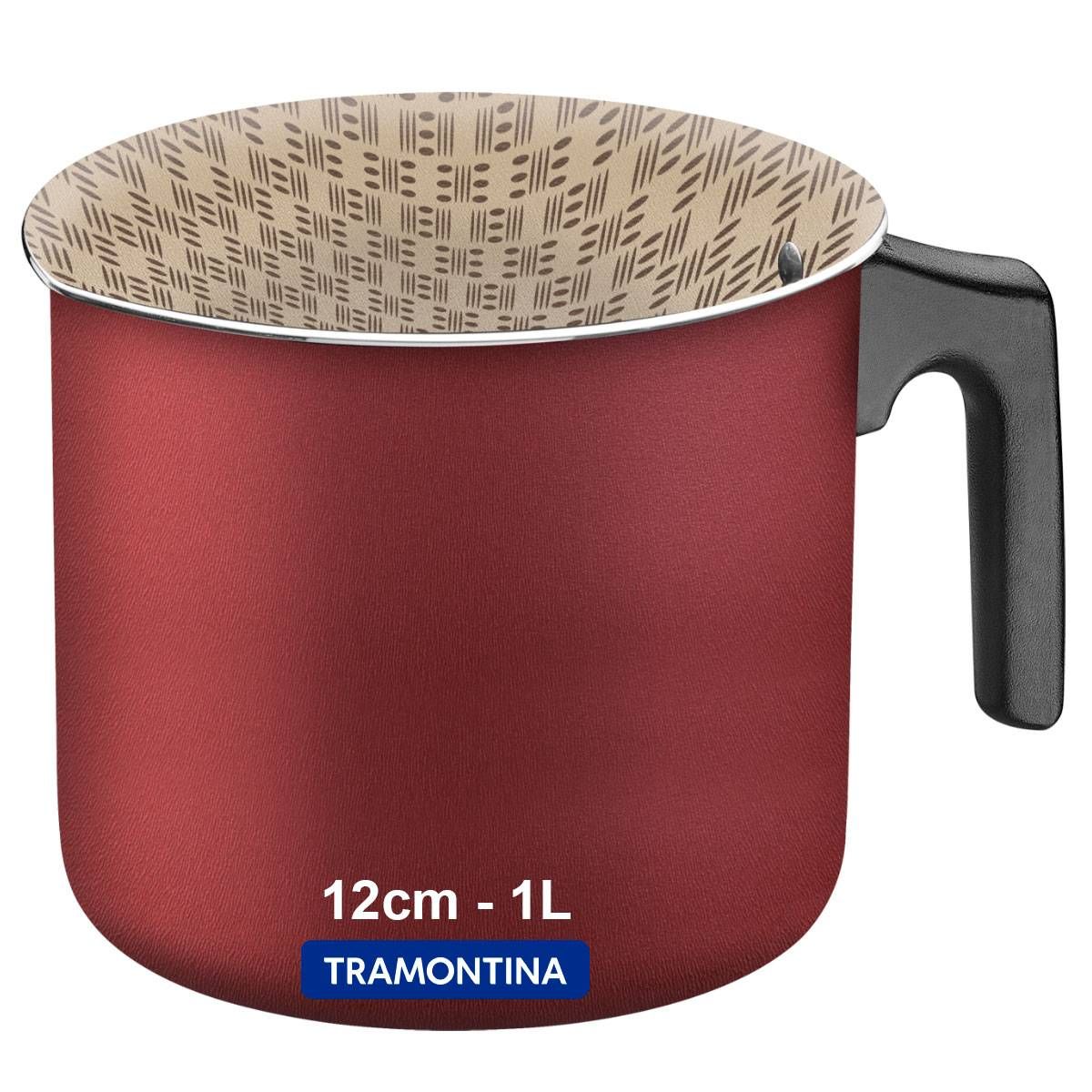 LEITEIRA TRAMONTINA FERVEDOR CANECAO CANECO ALUMINIO TEFLON