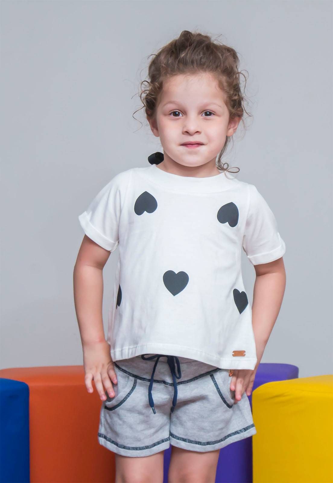 Blusa Infantil Feminina GAN-K Estampa Corações