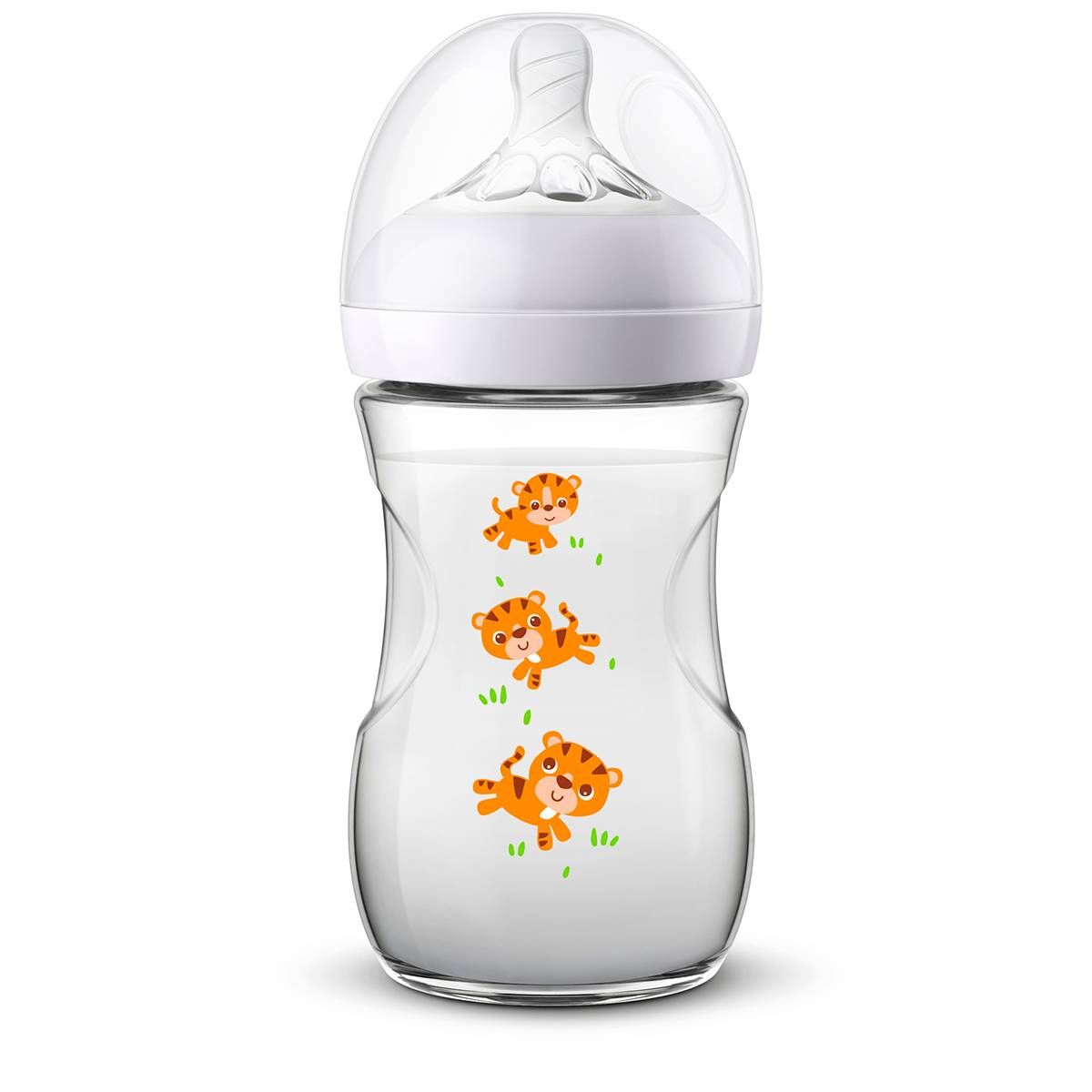 KIT 1 MAMADEIRA PETALA 260ML TIGRE+2 MAMADEIRA PETALA 330ML TRANSP.+ 1 ESTERILIZADOR AVENT
