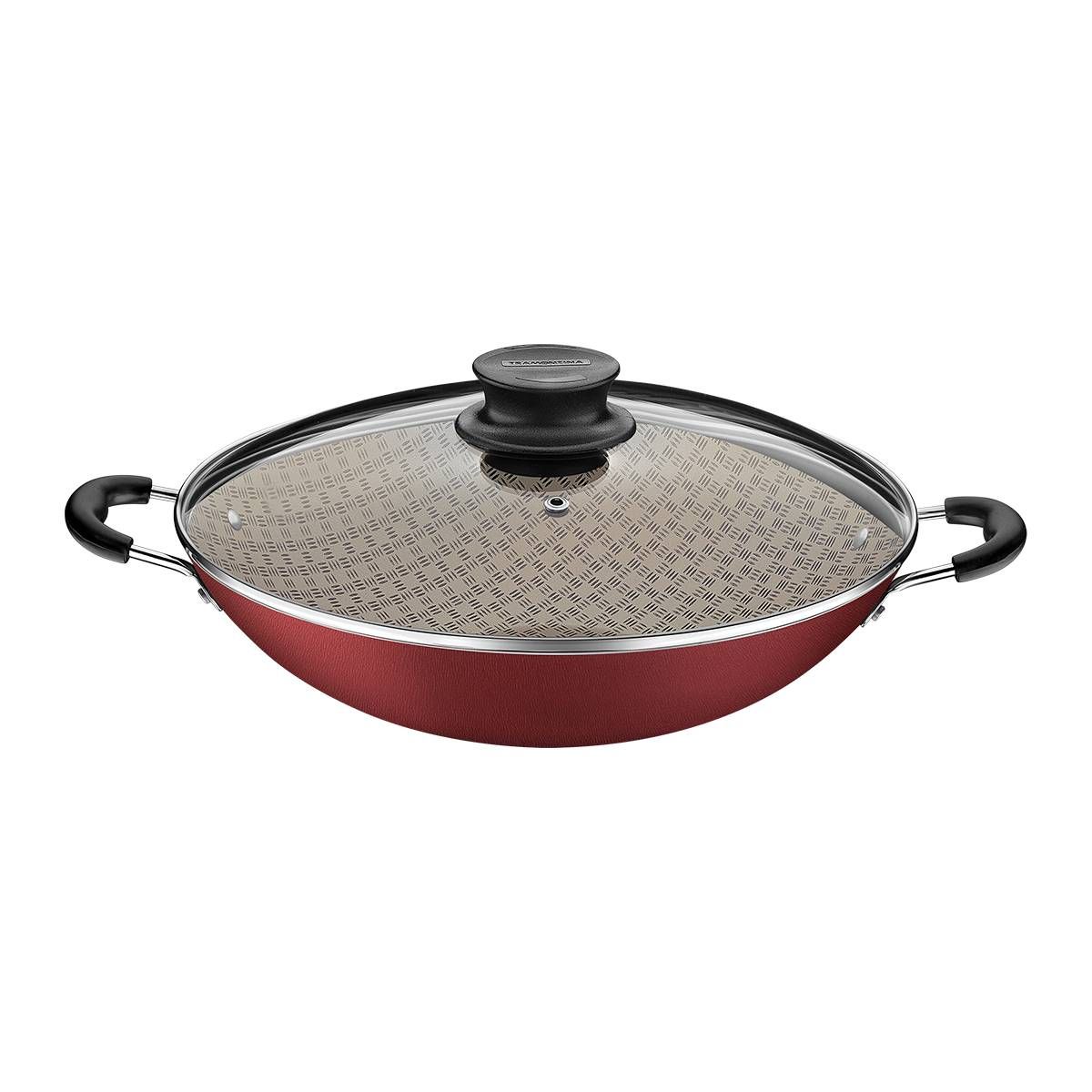 PANELA WOK ANTIADERENTE 4,4L COM TAMPA PARIS - TRAMONTINA