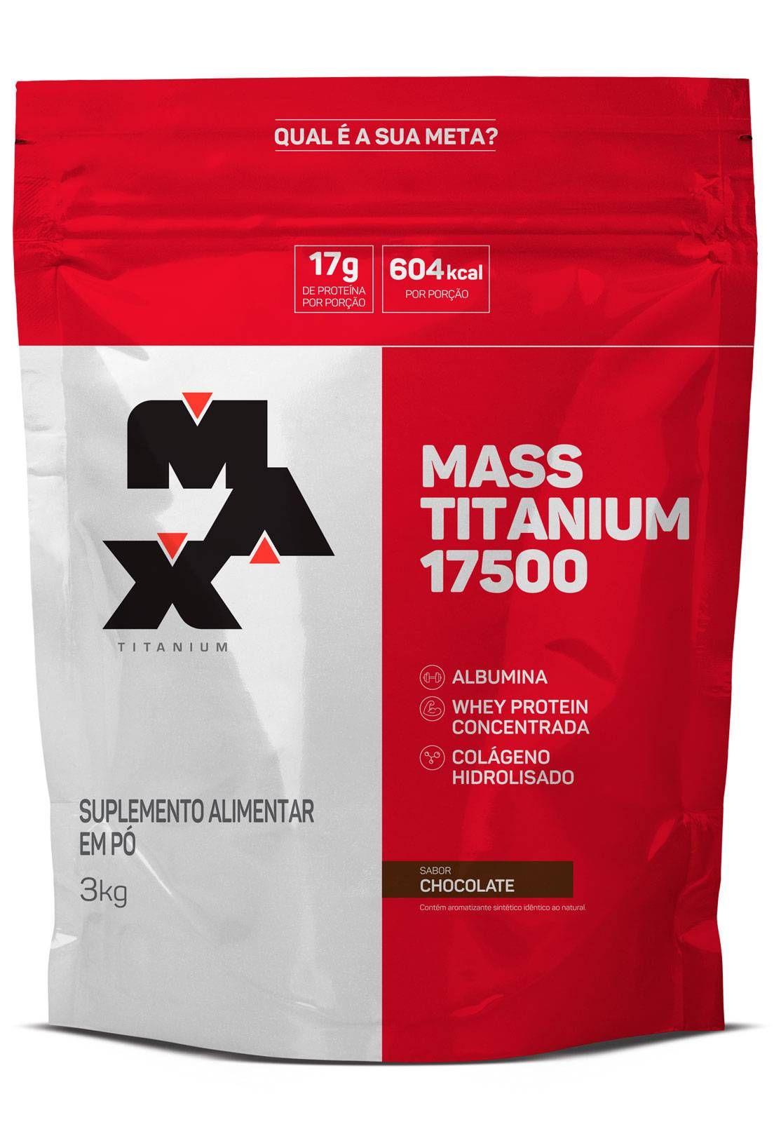 HIPERCALORICO MASS MAX TITANIUM 17500 REFIL 3Kg CHOCOLATE