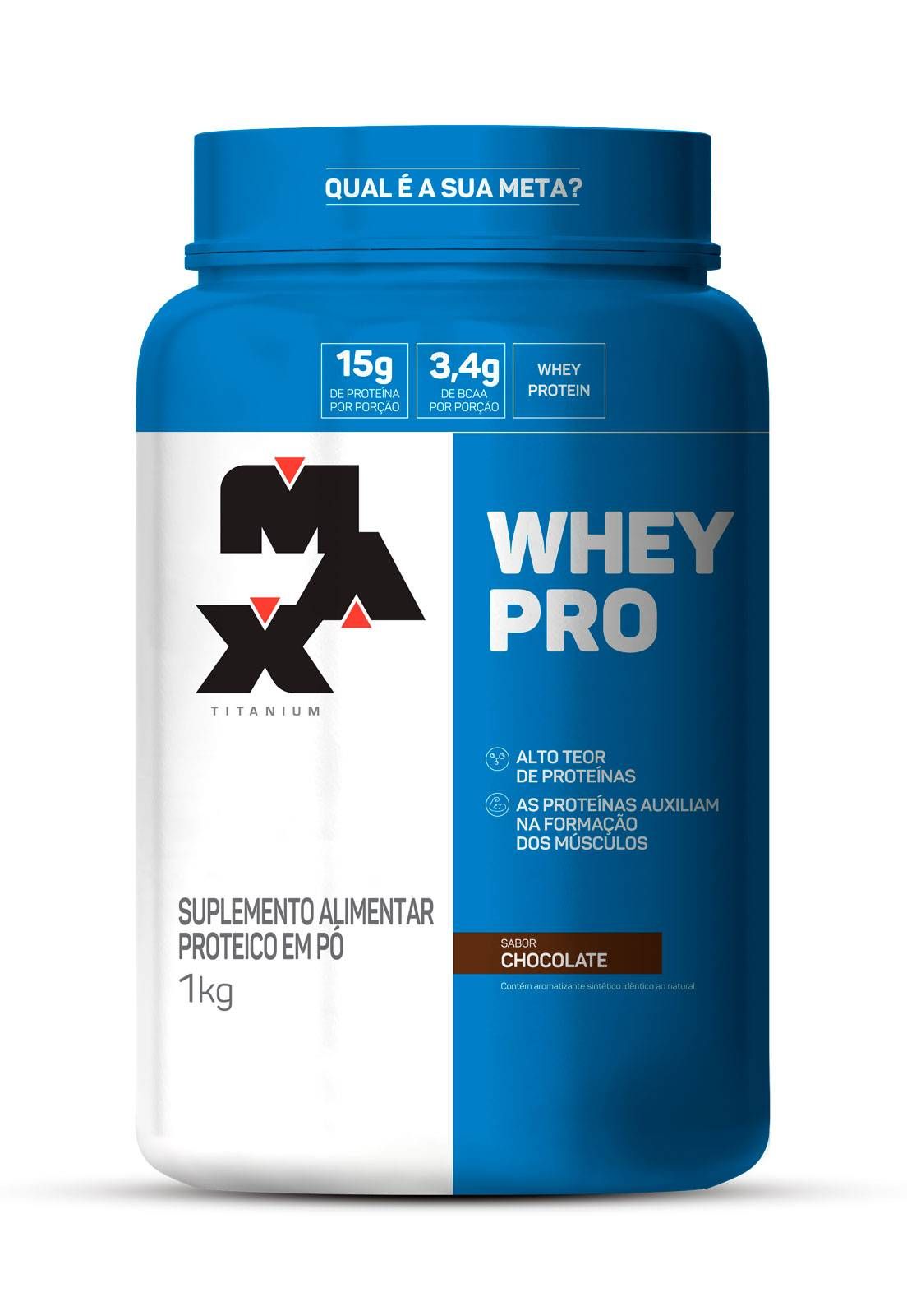 WHEY PRO PROTEIN 1KG MAX TITANIUM CONCENTRADO CHOCOLATE ORIGINAL
