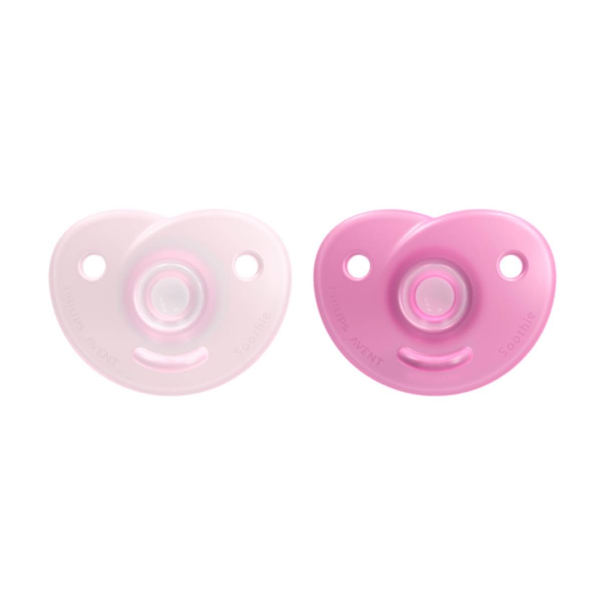 CHUPETAS AVENT 4 A 6 MESES SILICONE MENINA SOOTHIE KIT 2UN