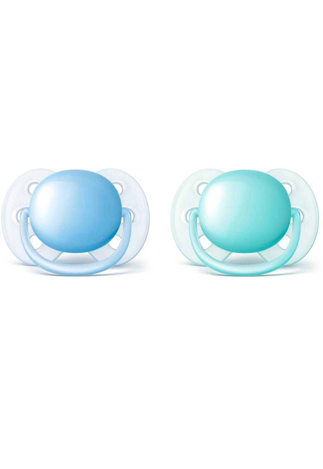 KIT 2 CHUPETAS AVENT ULTRA SOFT 0% BPA  + ESTOJO - 0-6 MESES - AZUL - PHILIPS AVENT