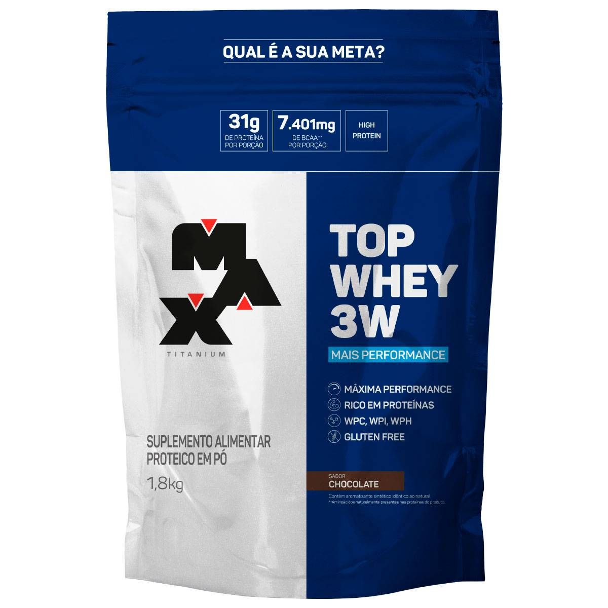 TOP WHEY 3W MAX TITANIUM WHEY PROTEIN REFIL 1,8 KG CHOCOLATE